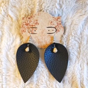 Faux Leather Earrings